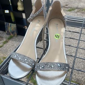 Bestsey Johnson sparkly silver heels